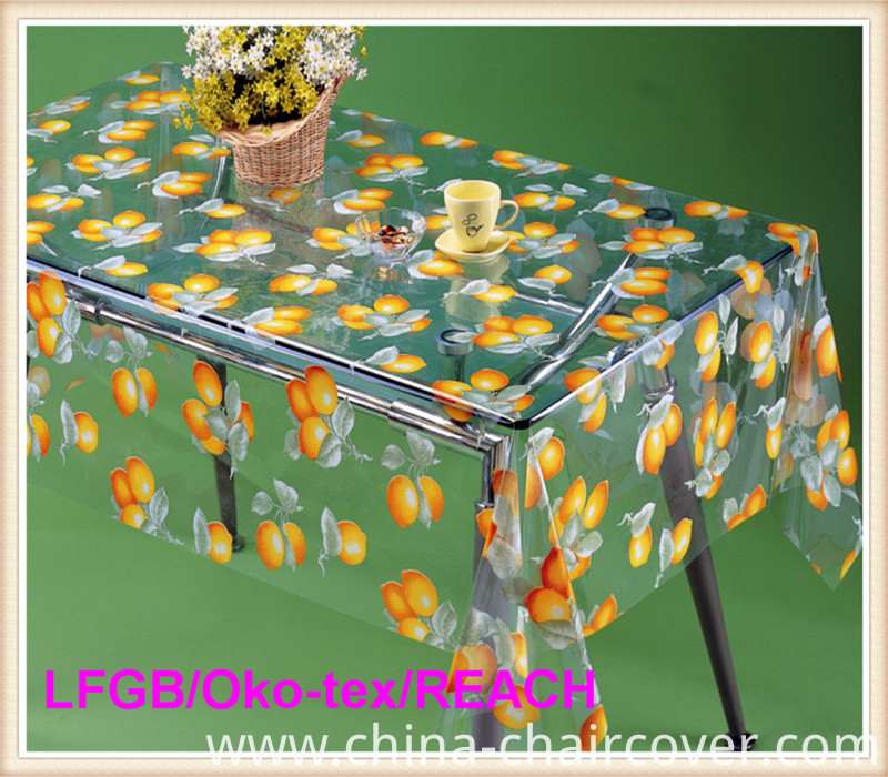 New Design PVC Transparent and Embossed Tablecloth Factory (TJ3D0004)